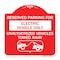 Signmission Reserved Parking for Electric Vehicle Only Unauthorized Vehicles Towed Away, A-DES-RW-1818-23113 A-DES-RW-1818-23113 - alternate 1